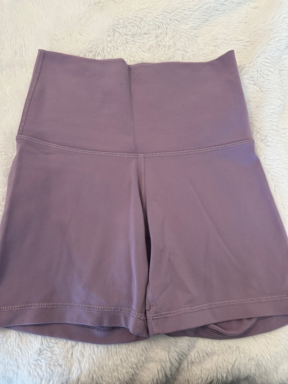 High-Waist Mauve Women’s Workout Shorts